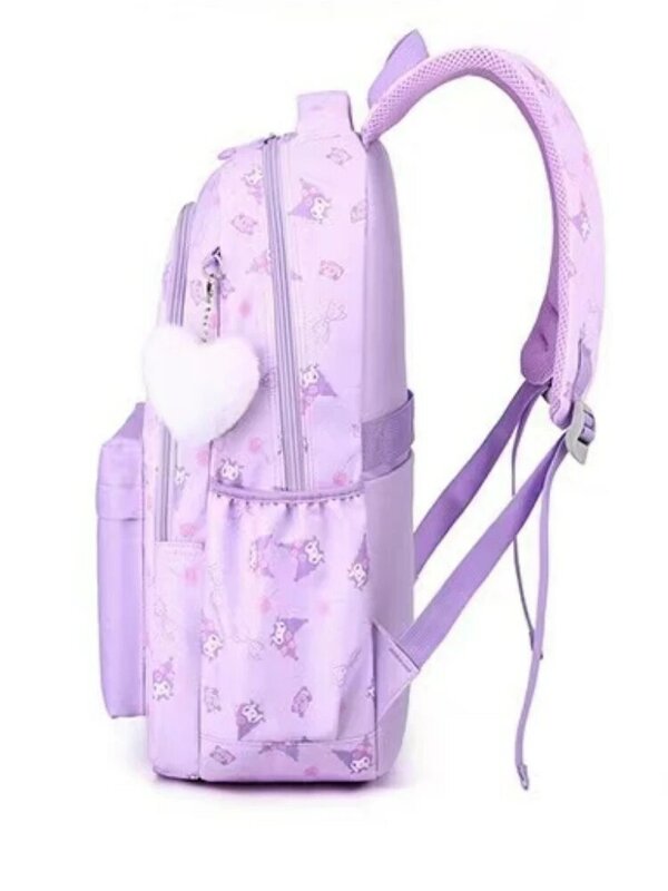 Новый мультяшный милый рюкзак Sanrio 2024, вместительная сумка для начальной школы, уменьшающая нагрузку, универсальный модный школьный рюкзак для женщин