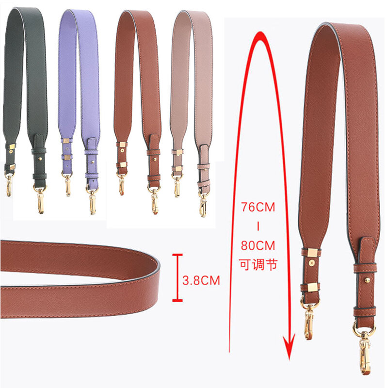 Tas selempang kulit PU wanita, 14 warna pengganti dapat dilepas tali tas tangan bagian tali bahu