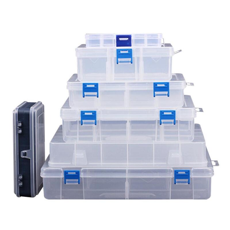 투명 플라스틱 보관함 도구 상자, 메이크업 도구, 낚시 태클 액세서리 상자, 나사 하드웨어 정리함 상자