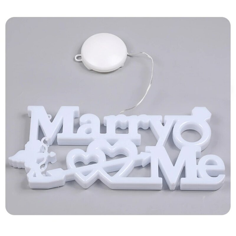 Luz decorativa LED para o dia dos namorados, decoração proposta, ação de graças, dia das mães, amor, casar comigo carta