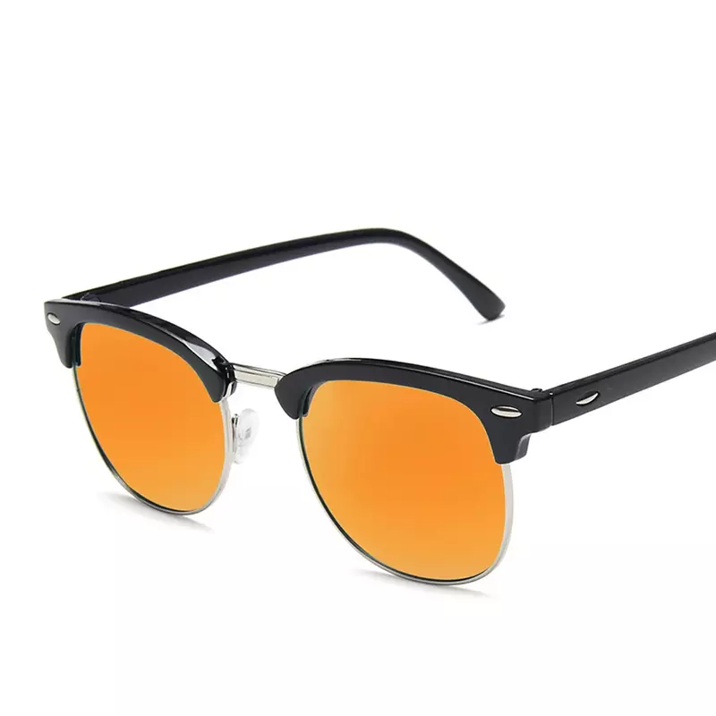 Солнцезащитные очки с защитой UV400 для мужчин и женщин, поляризационные, с полуободковой оправой, дизайнерские, в классическом стиле