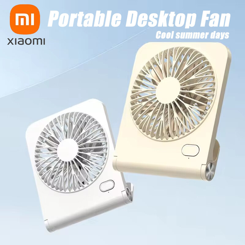 Xiaomi-Mini Ventilador Portátil de Parede, Refrigeração Portátil, USB Mini Desktop Fan, Alta Qualidade, Original, 2000mA Bateria, Novo, Verão, 2022