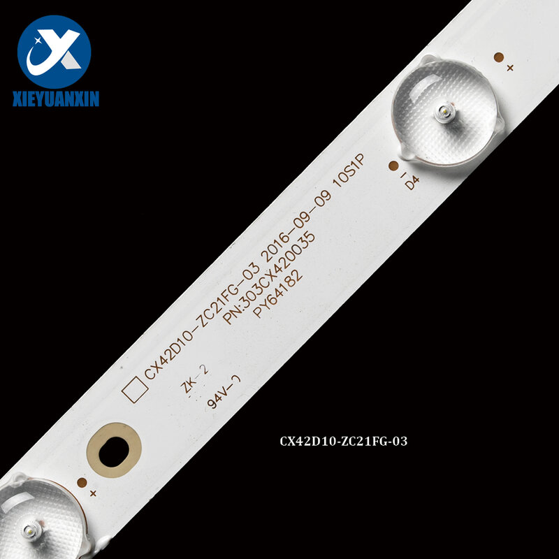 Tira de retroiluminação LED para X42D10-ZC21FG-03 816 CX416M03 CX420DLEDM LE-4219H V420HJ2-P01 F42C7000E 42CF19-T2 L4240FHD, 10 lâmpada, 4pcs