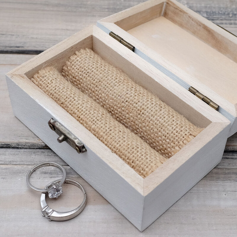 Коробка Под заказ для обручального кольца, персонализированный держатель для обручального кольца, деревянная коробка для обручального кол...