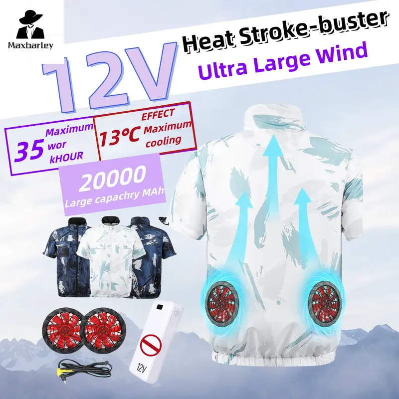 USB Smart Fan Vest Women's and Men's Ice Vest Summer Air Conditioning Clothes Cooling Vest High Temperature Work Fishing Coat