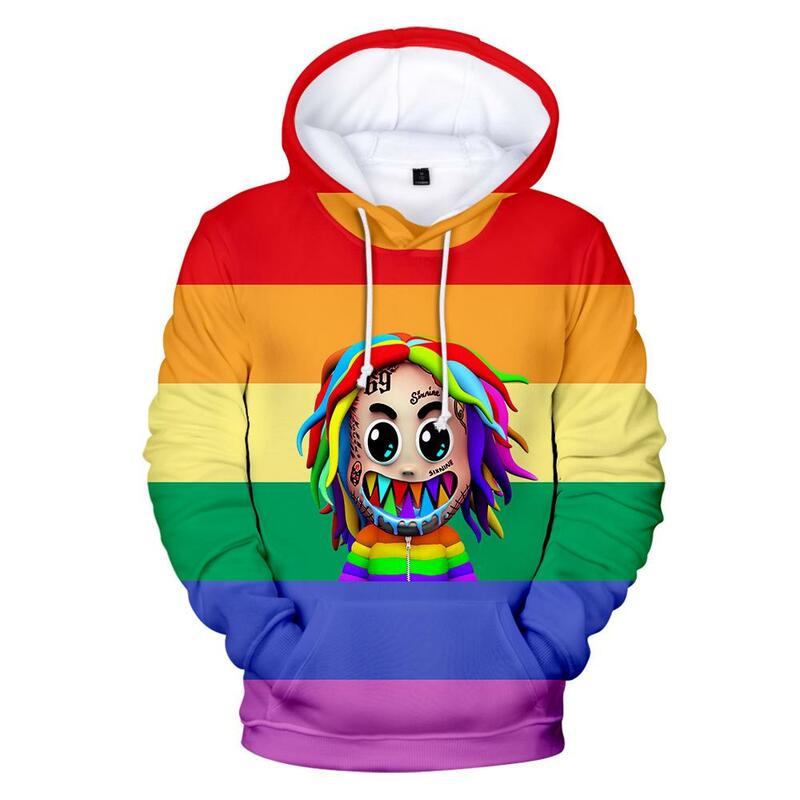 Rapper 6ix9ine Hoodies 3D Long Sleeve Sweatshirt Men's Hoodie For Women Hip Hop Style Unisex Casual Tekashi69 GOOBA Clothes