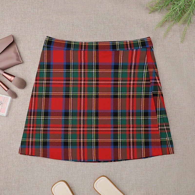 Tartan stuart outlander Mini spódniczka spódnica dla kobiety koreańska odzież minispódniczka