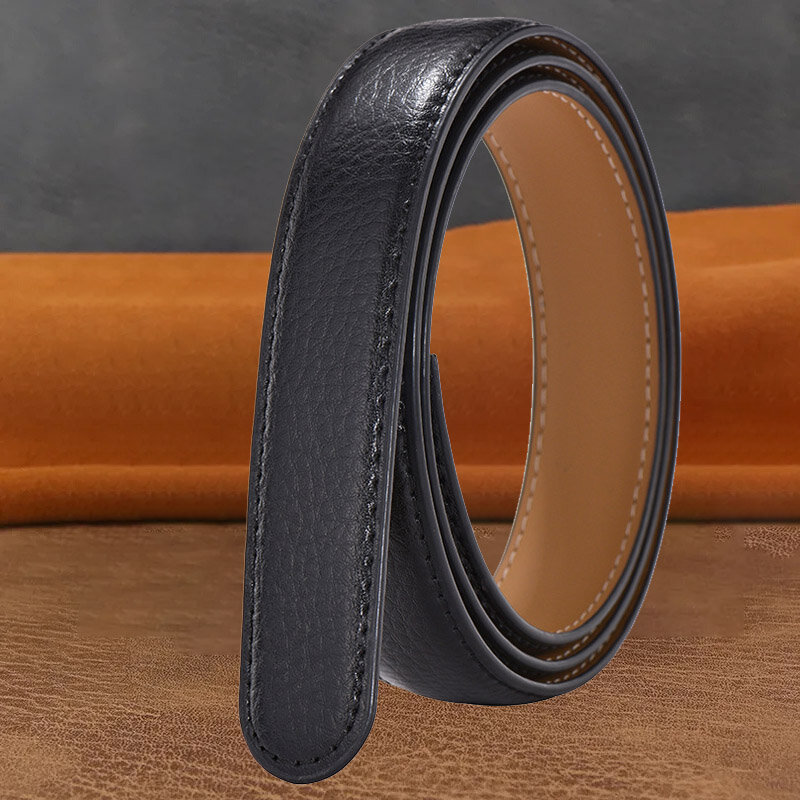 2.8 3.0 3.5cm Buckle Free Belt Body New Men And Women's Business Travel Slim And Comfortable White Belt Without Automatic Buckle