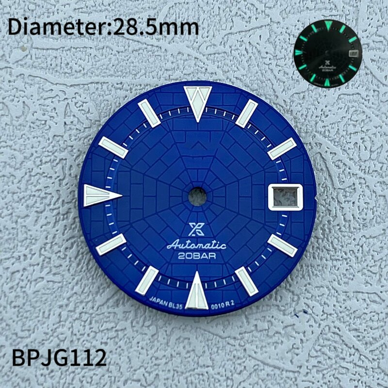 28.5mm tarcza pajęczyna wzór słońca NH35/NH36 poprawianie ruchu tarcza niestandardowe akcesoria do zegarków z logo