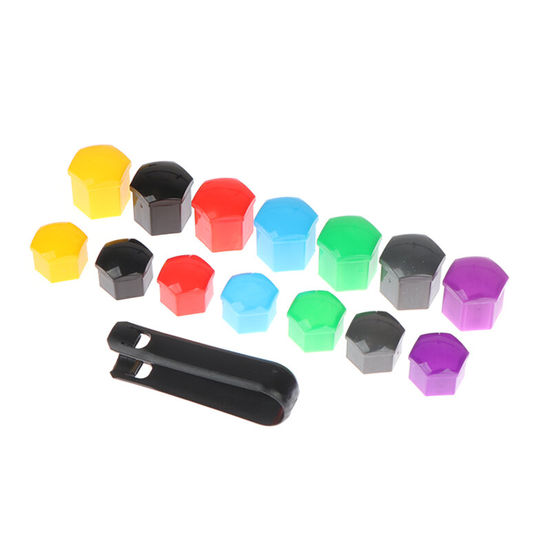 20pcs 17/19mm Roda Lug Nut Center Cover Caps + Removal Tool Geral Car Decoration Parts Car Motorcycle Accessories