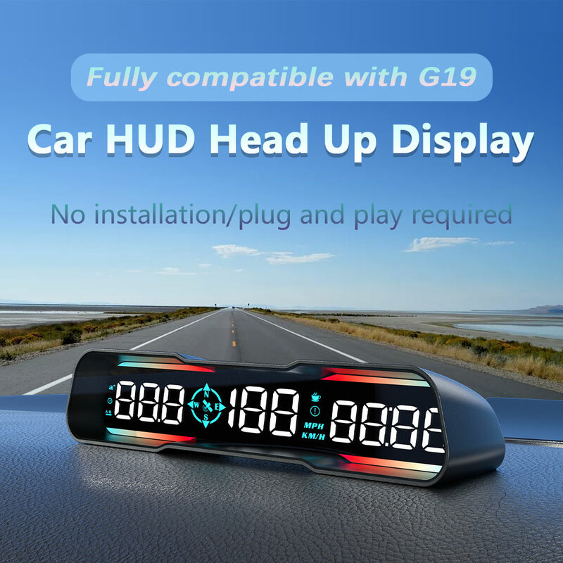 Carro universal HUD Head Up Display, GPS, HUD, velocímetro digital, MPH, KM, H para todas as motocicletas, caminhão, plug play, automático