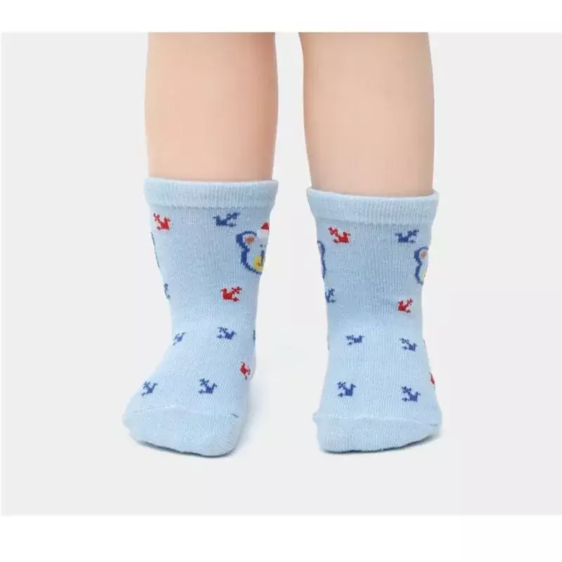 5 paia/lotto Cartoonbaby Socks calzini antiscivolo per neonati per bambini 1-3 anni