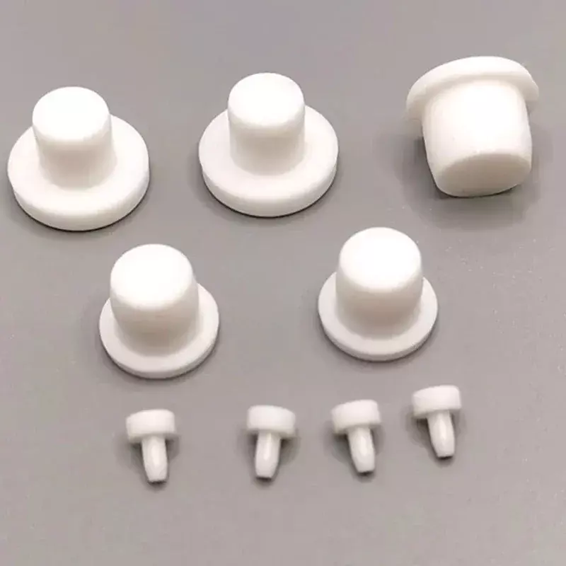 흰색 실리콘 고무 구멍 플러그, 솔리드 T 타입, 고온 도장 스토퍼 방진 플러그, 2mm-14mm, 1, 2, 3, 5, 10, 15/20 개