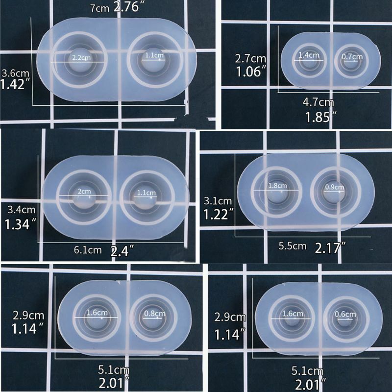 6 Kích Cỡ Cho Đôi Mắt Búp Bê Khuôn BJD Cho Búp Bê Nặng Học Trò Mắt Eyeball Dome Silicone Mo 517F