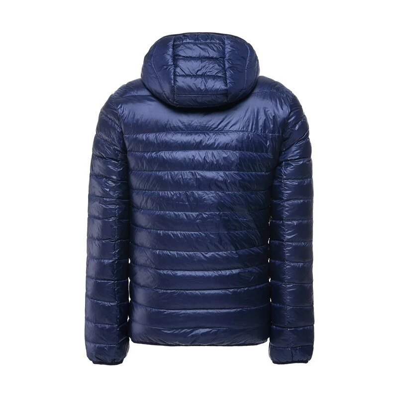 남성용 용수철 재킷, 초경량 다운 재킷, 90% 화이트 덕 다운, 휴대용 후드 재킷, 오버사이즈 5XL 코트, 품질