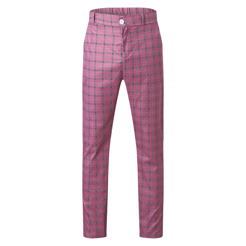 Мужские повседневные клетчатые брюки cn1083961245henae, узкие брюки-карандаш на молнии, модная мужская одежда с эластичным поясом, Классические формальные брюки