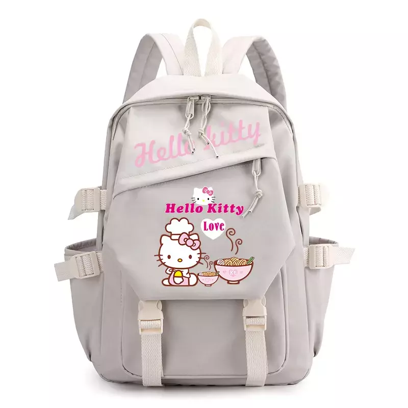 Новый школьный портфель Sanrio Hellokitty с принтом милый мультяшный легкий вместительный холщовый рюкзак для компьютера