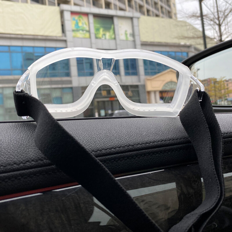 바람 모래 방지 PC 렌즈 고글, 눈 보호 플라스틱 안경, 조절 가능한 밴드, 야외 스포츠 고글
