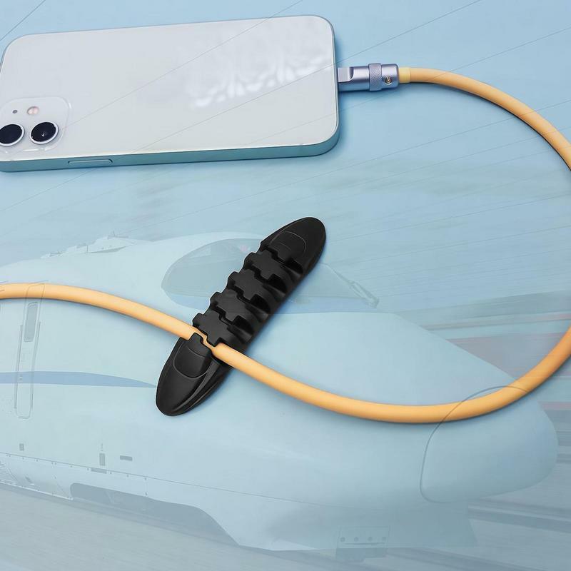Органайзер для кабеля, 5-сеточный гибкий держатель для кабеля данных, простое в использовании устройство для хранения проводов и намотки для дома и офиса
