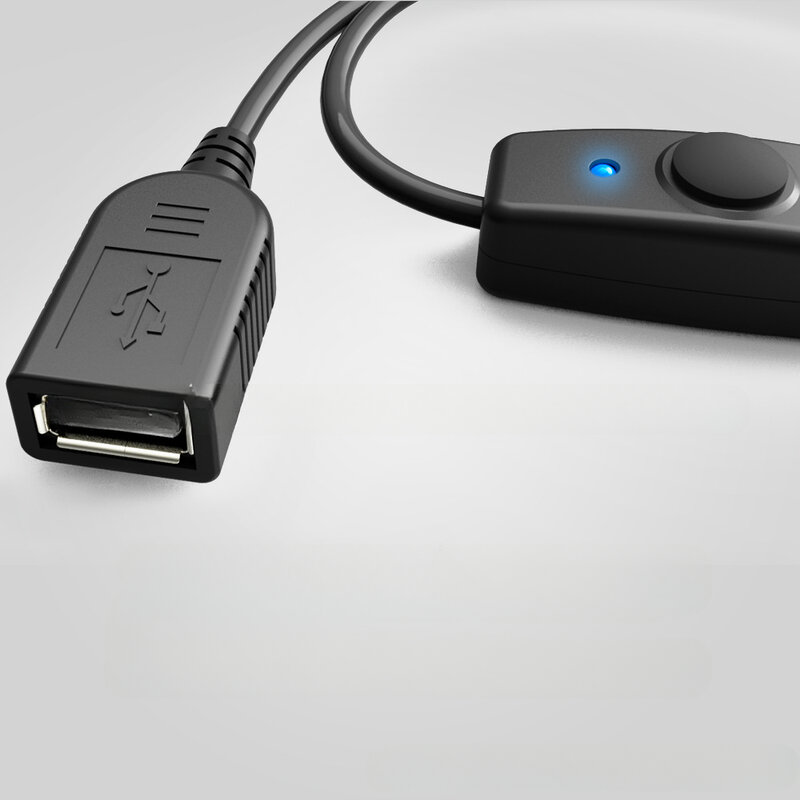 Câble d'extension USB 2023 avec interrupteur marche/arrêt et indicateur LED, pour Raspberry Pi PC, ventilateur, lampe, 2.0