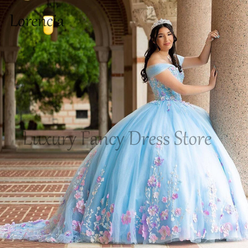 Meksykańska 2024 sukienka na Quinceanera suknia balowa różowa kwiecista aplikacja z koralikami gorset bez rękawów słodka 16 Vestidos De 15 Años