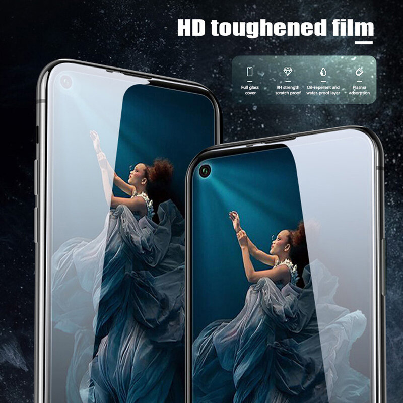 3PCS Full Cover Screen Protector Glass for Honor 20 30 10 9 Pro 10X 9X Lite Protective Glass for Honor 8X 10i 20i 30i 9C 8C 9A