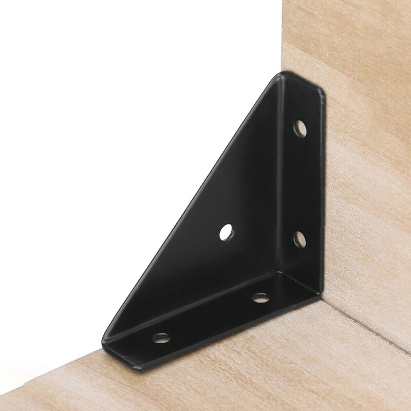 4-20pcs Angle Corner Brackets Fasteners Cabinet Furniture Fixed Support Heavy Protector Right Triangular Angle Corner Stand