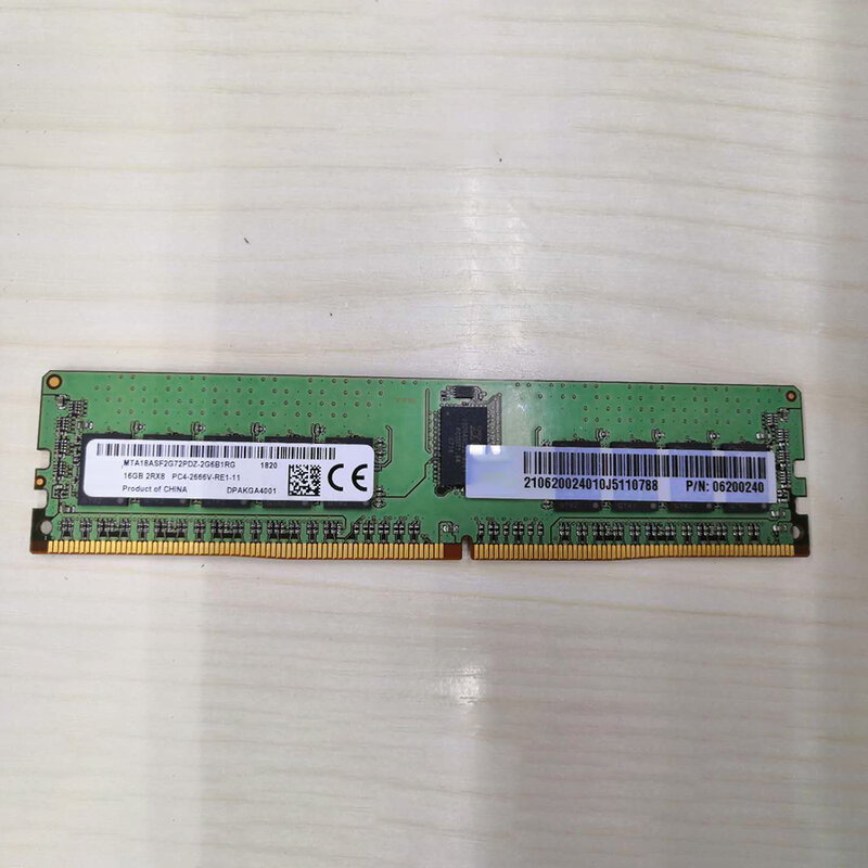 1PCS RAM 06200240 N26DDR401 DDR4 RDIMM-16GB-2666MT-ECC 16G Serveur Mémoire Rapide soleil Haute Qualité Travail Fine