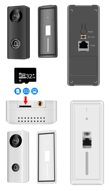 1080P POE IP wideodomofon WIFI wideodomofon Tuya APP inteligentny dzwonek do drzwi WIFI dzwonek do drzwi kamera Alarm bezprzewodowa kamera bezpieczeństwa
