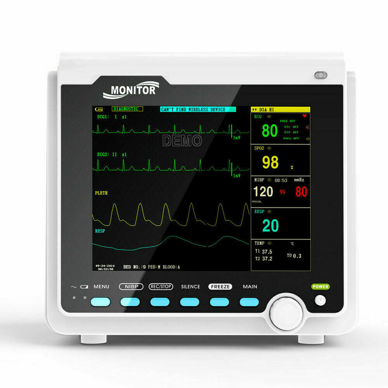 CONTEC 6 parameter Monitor pasien ECG RESP SpO2 PR NIBP mesin Madical ICU CCU Monitor tanda Vital dengan tas portabel CMS6000