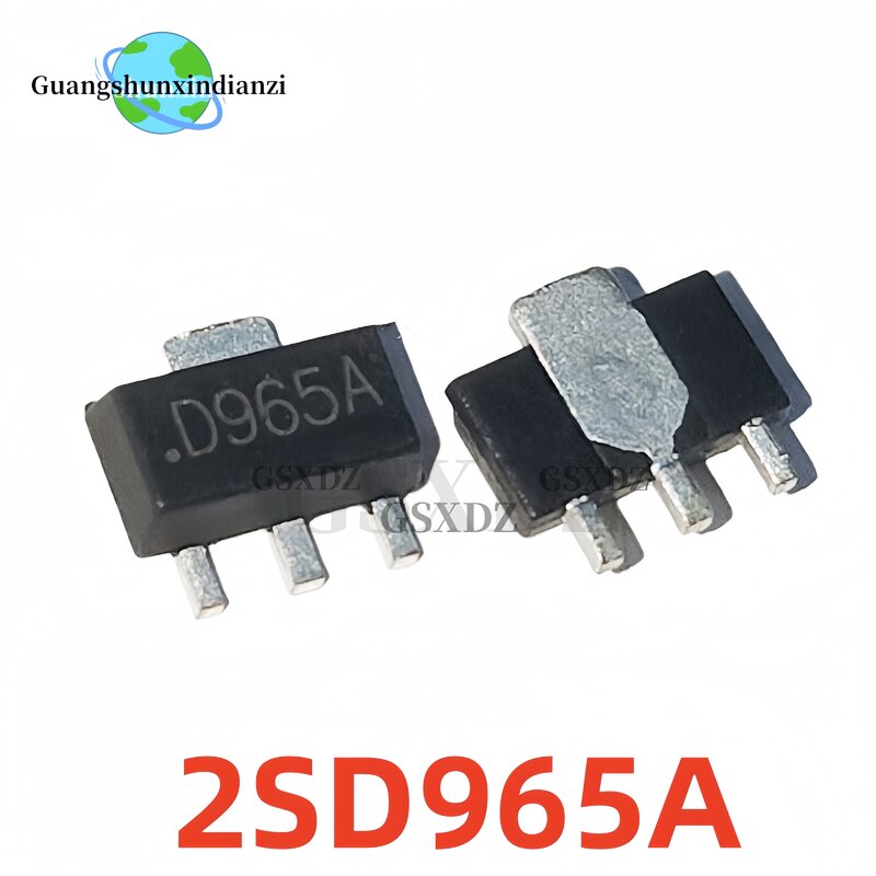 Transistor impresso em tela original, 2SD965A SOT-89, NPN, 30V, 5A, SMT, novo, 50pcs