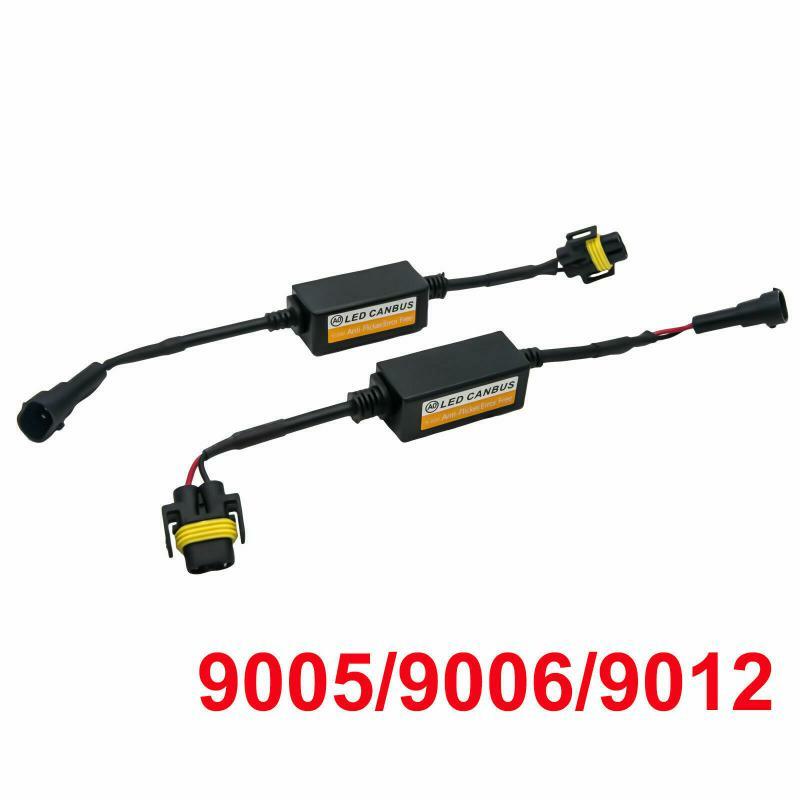 1/2/3PCS H4 H7 9005 9006 9012 LED Canbus Decoder Adapter Anti-Flicker Harness Bulbs Resistor Warning Error Canceller Dropship
