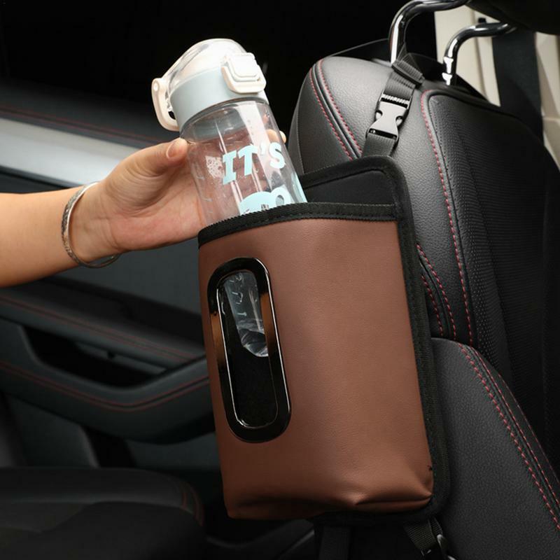Pemegang handuk kertas untuk kursi belakang mobil tas penyimpanan samping kursi mobil Aksesori Interior mobil tas botol air untuk truk perjalanan otomatis