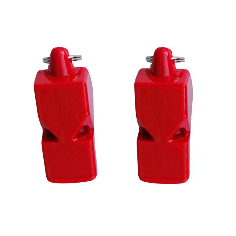 5X Emergency Survival Plastic Whistle Marine Camping Boating red