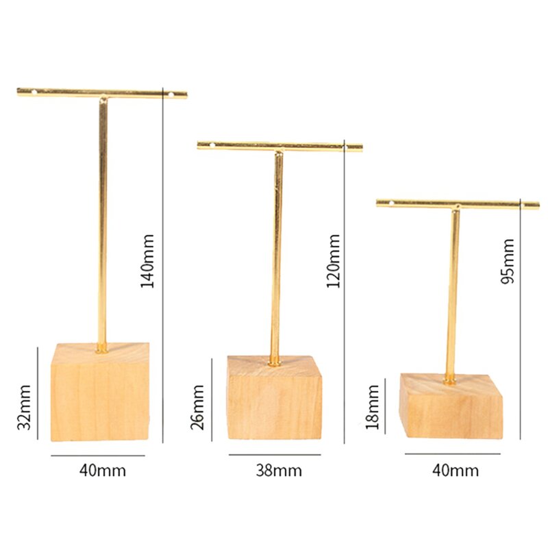 6-Piece Fashion T-Bar Jewelry Display Rack Stand Holder Earrings Hanging Organizer Jewelry Set