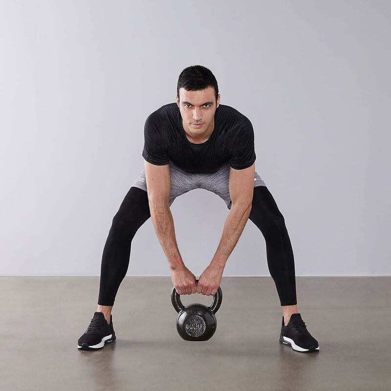 Kettlebell, Cast Iron – Great for Dumbbell Weights Exercises, Grip Strength and Strength Training