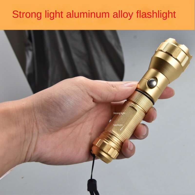 LED Power Torch for Household, Rechargeable, Super Bright, Long-Range,Portable, Aluminum Alloy, Multifunctional Small Flashlight