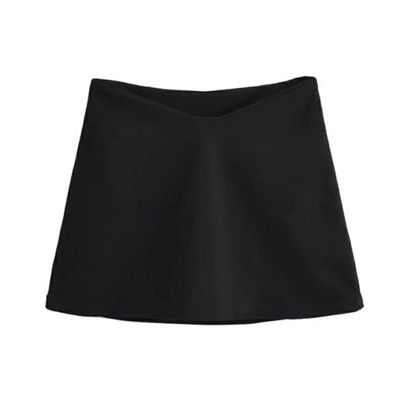 Minifalda con forma de V, cintura baja, estilo S y L, notas, contenido del paquete, Primavera, café, verano, diario