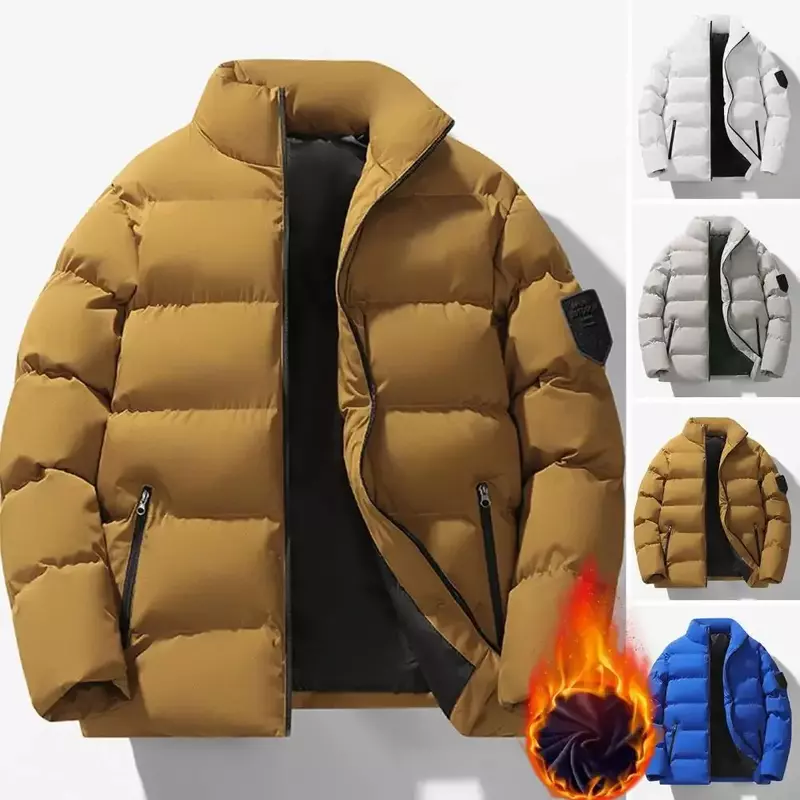 2023 nowość męska zimowe puchówki płaszcz moda zagęścić ciepłe kurtki dla mężczyzn kaptur w kolorze czarnym Parka