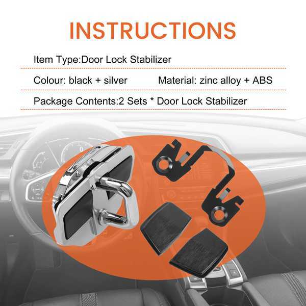 TRD ประตู Stabilizer ประตูล็อค Protector สลัก Stopper สำหรับ Toyota Land Cruiser LC200 Alphard Vellfire