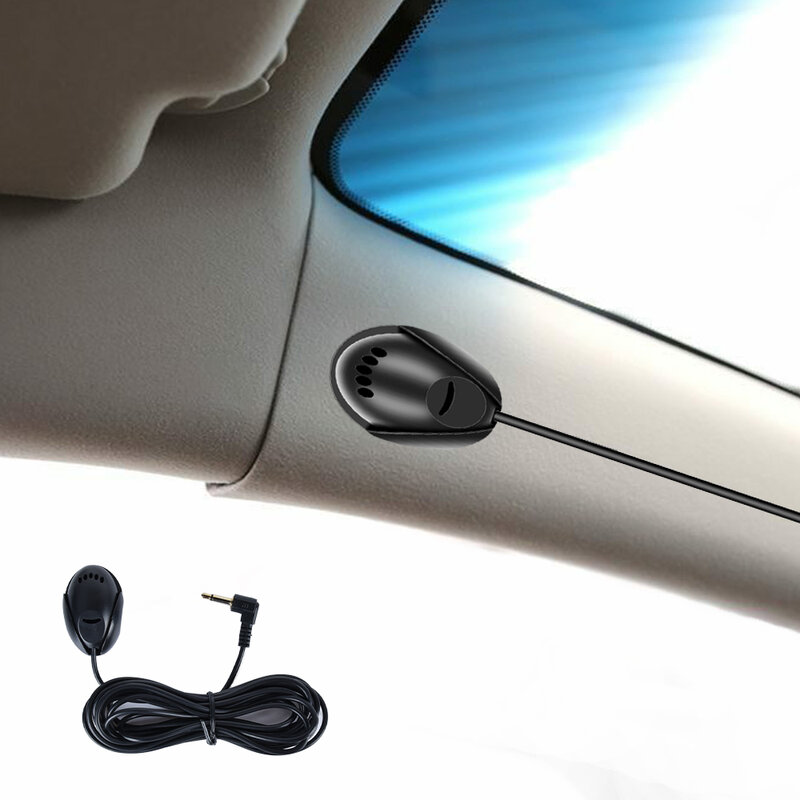 Podofo ไมโครโฟนระบบนำทาง GPS สำหรับรถยนต์, ไมโครโฟนติดภายนอกไมโครโฟนขนาด3.5มม. ไมโครโฟนสเตอริโอในรถยนต์