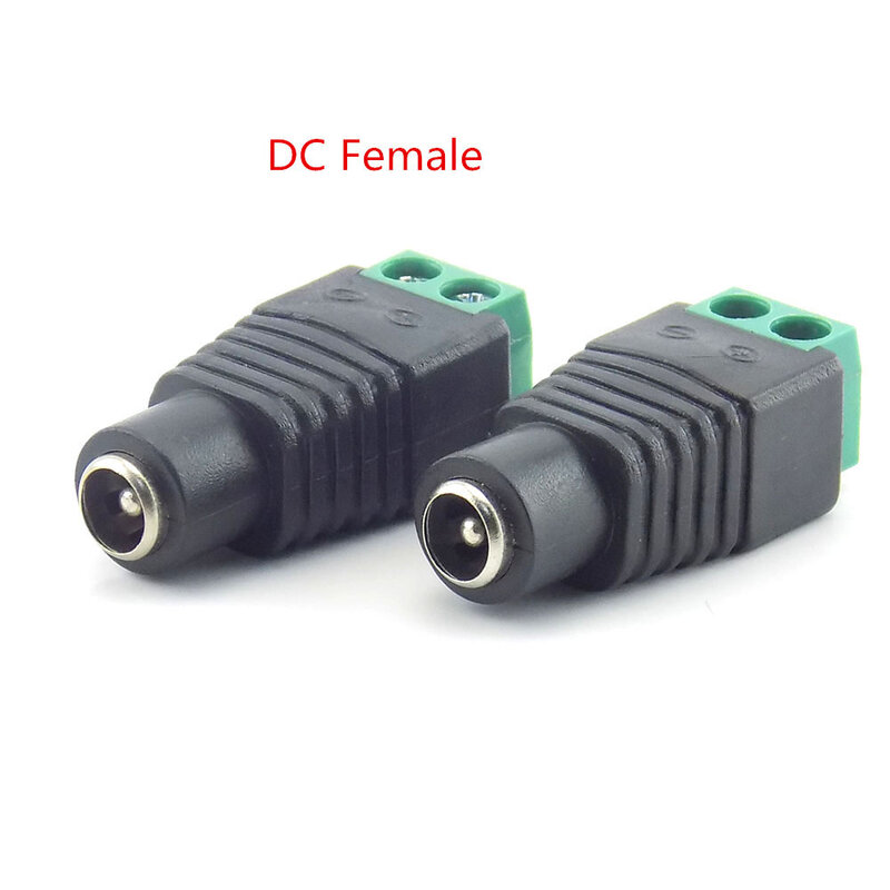 12V DC BNC Connector DC Power Male Female Plug Adapter CCTV Video Balun System Security Coax CAT5 for Camera LED strip D5