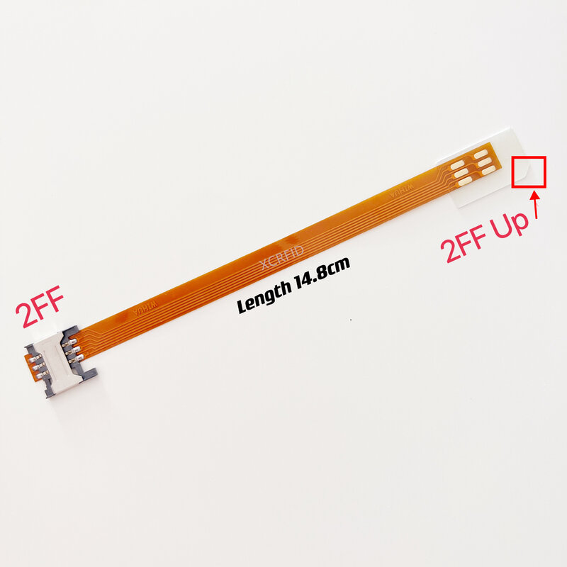 Conversor padrão da extensão do cartão do sim 2ff ao adaptador macio do extensor 148mm do cabo do fpc do cartão nano do cartão do sim de 3ff micro 2ff