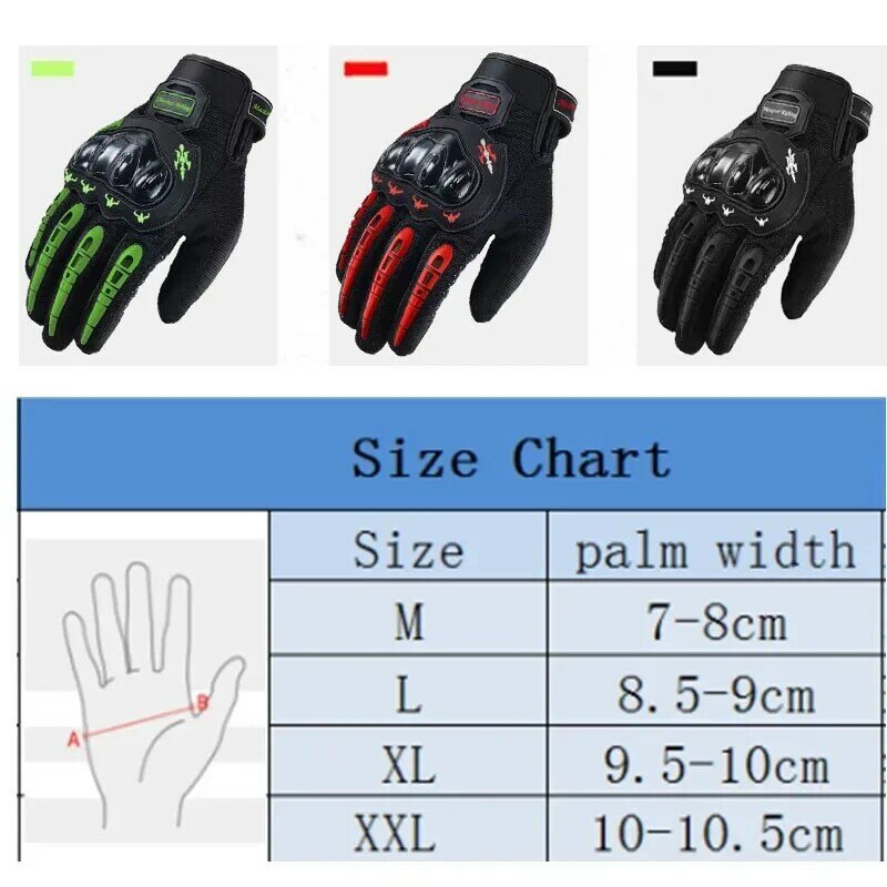 Motorcycle Glove Touch Screen Breathable Full Finger Outdoor Sports Protection gloves bike bicycle Riding  Moto cycling Gloves