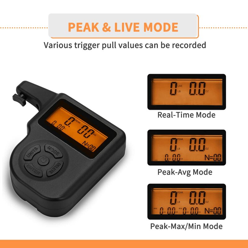 Professional Digital Trigger Pull Gauge 0-12 lbs Scale 1 Oz Increments for Accurate Readings Trigger Pull Gauge with LCD Display