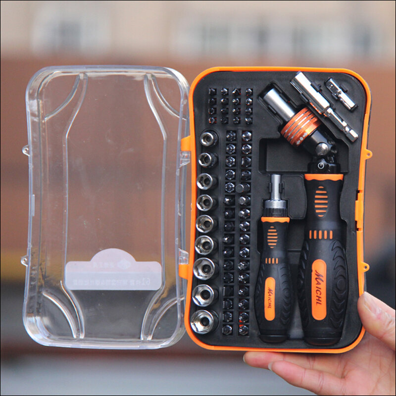 Home Multi-function Ratchet Wrench Screwdriver Set 61-Pc Sleeve Precision Screwdriver Repair Tool Combination