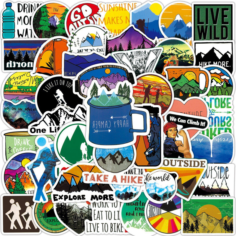 50Pcs Bagage Sticker Land Regio Logo Pvc Waterdichte Volwassenen Fiets Laptop World Travel Venster Motorfiets Telefoon Gift Auto