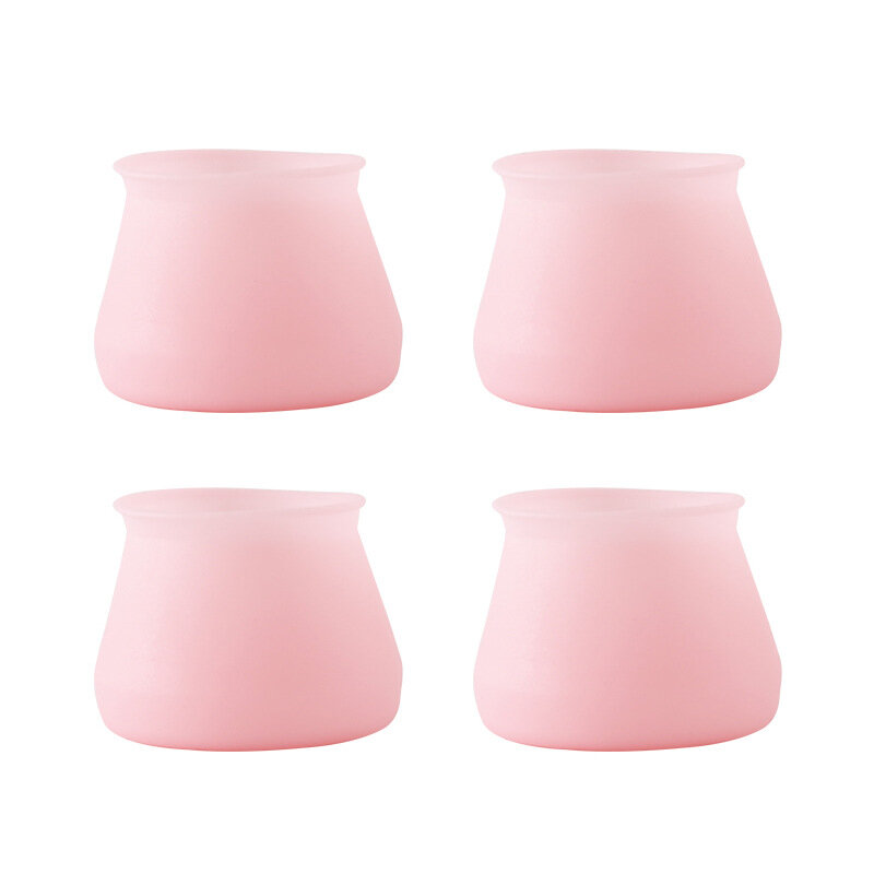 4Pcs Universal Silicon Furniture Legs Protection Cover Chair Leg Caps Non-slip Round Floor Protector Pads Stool Table Foot Cover