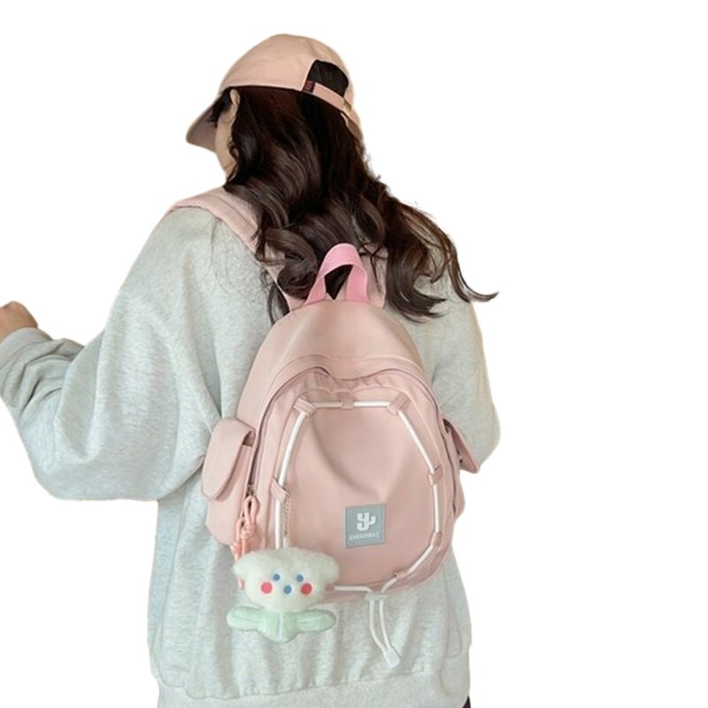 Stilvoller und praktischer Schulrucksack, koreanische Version, Studententasche mit Ornament