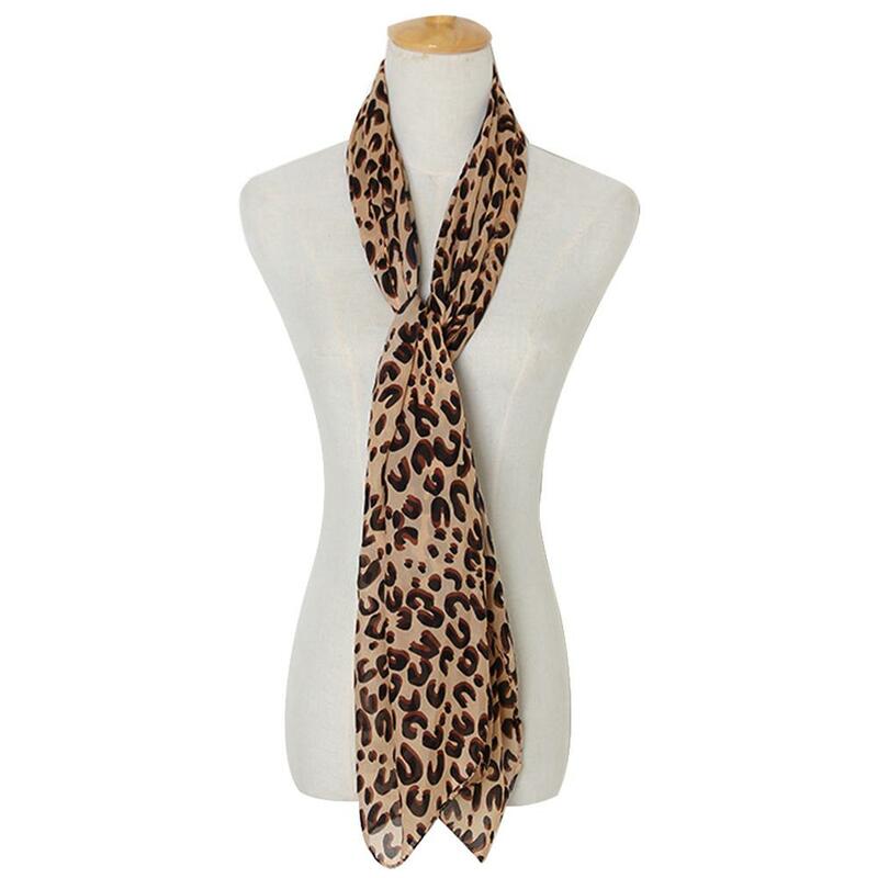 Écharpe à imprimé léopard vintage pour femme, châle en mousseline de soie douce, écharpe à imprimé animal, écharpes à la mode, hiver, N1Z0